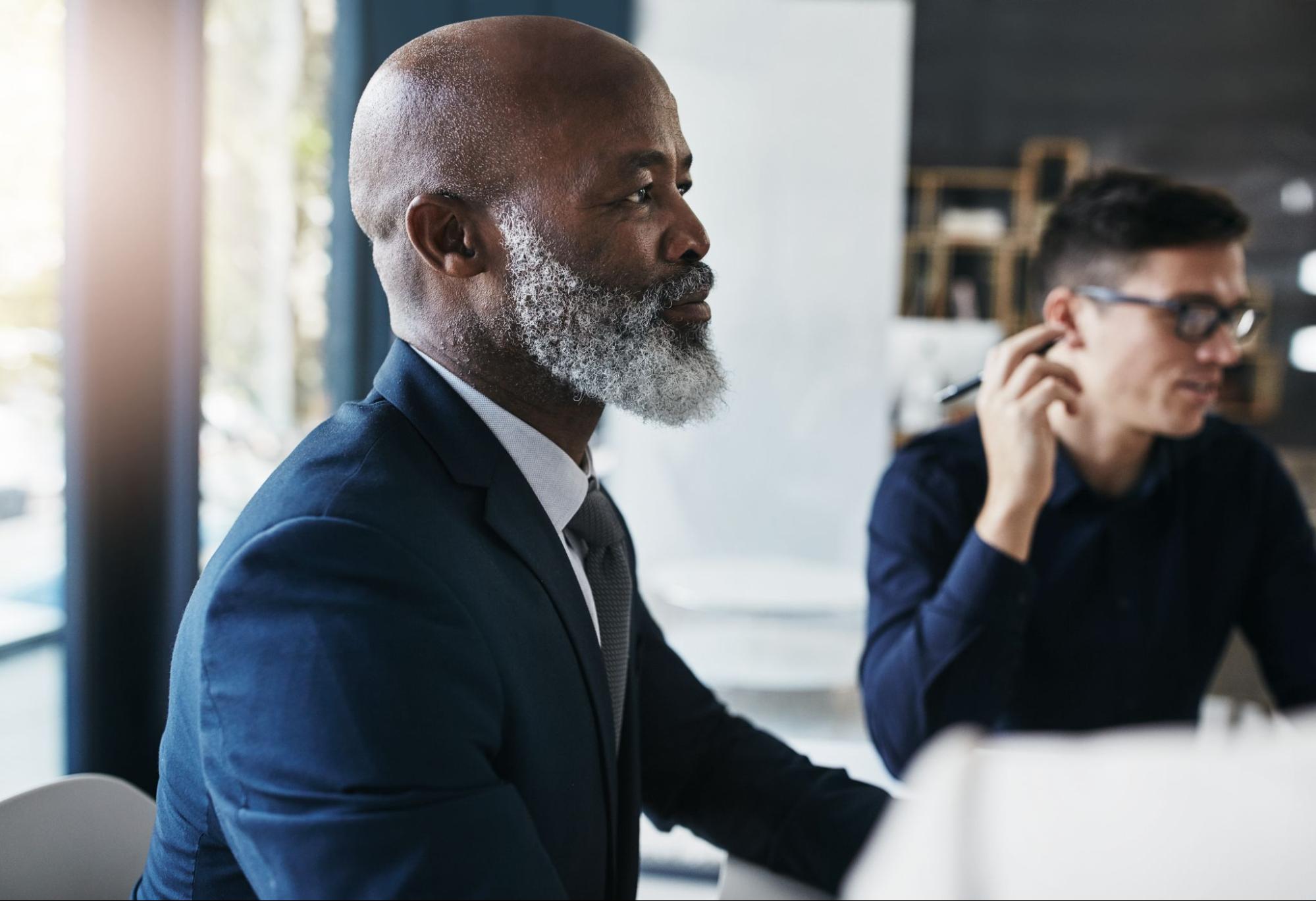 A boss listening and responding to employee complaints.